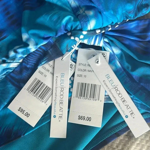 Bleu Rod Beattie Draped Bandeau Tankini, Too Hot To Handle Size 10 - Picture 8 of 8